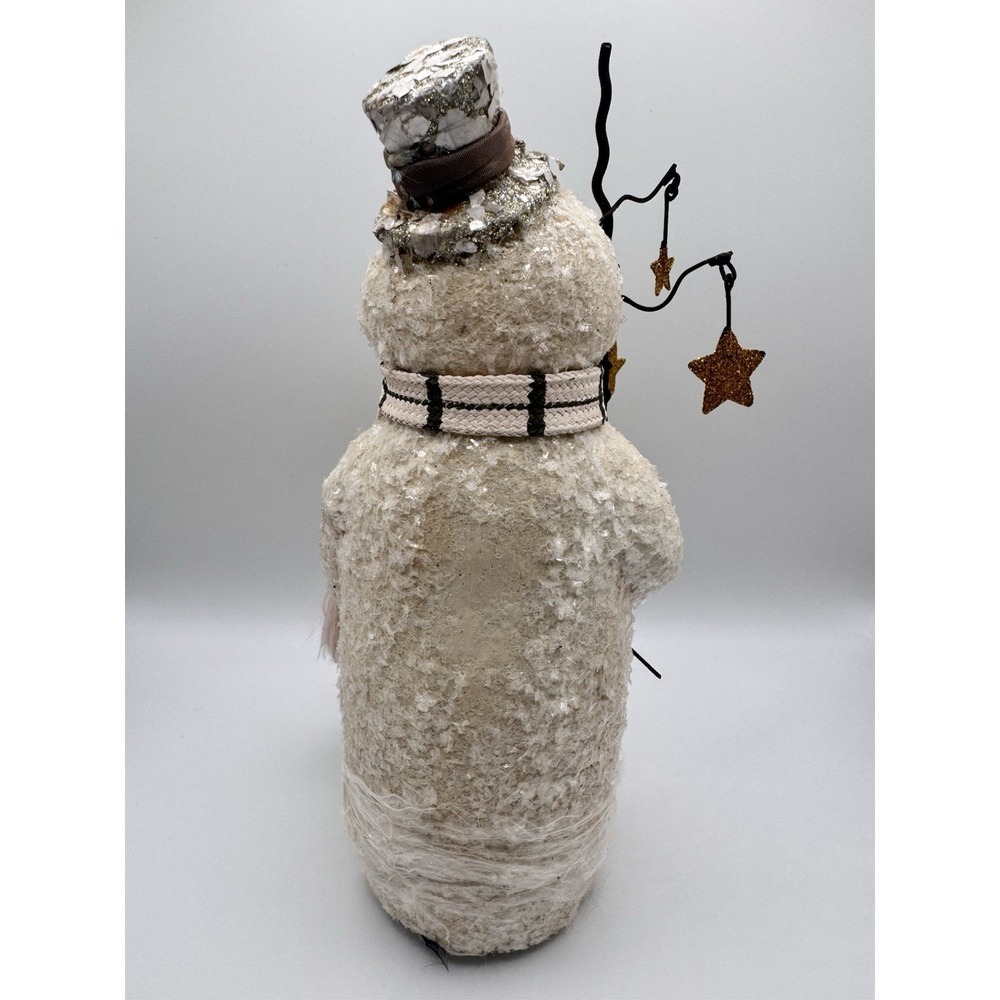 Katherine's Collection Snowman Figure Glitter Stars Scarf Christmas Decor 7.5" - Picture 4 of 11
